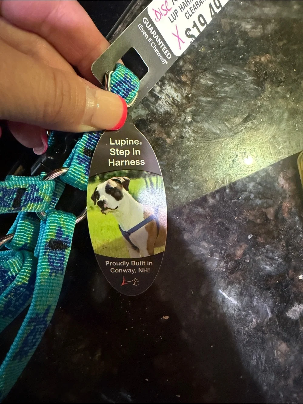 Lupine dog harness